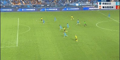 【中超】阿兰破门冯刚造乌龙 十人南通0比3西海岸